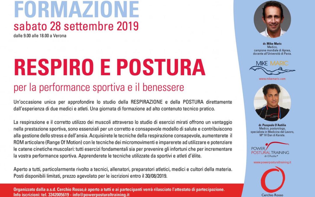 RESPIRO E POSTURA | 28 SETTEMBRE 2019 – VERONA