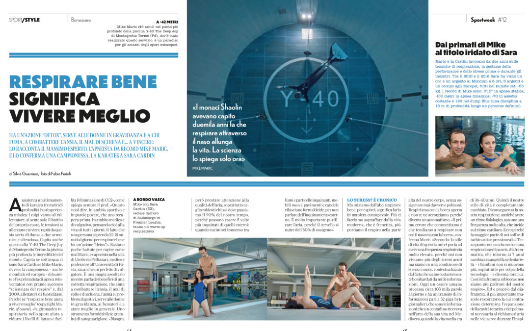 RESPIRARE BENE SIGNIFICA VIVERE MEGLIO – SPORTWEEK MARZO 2020